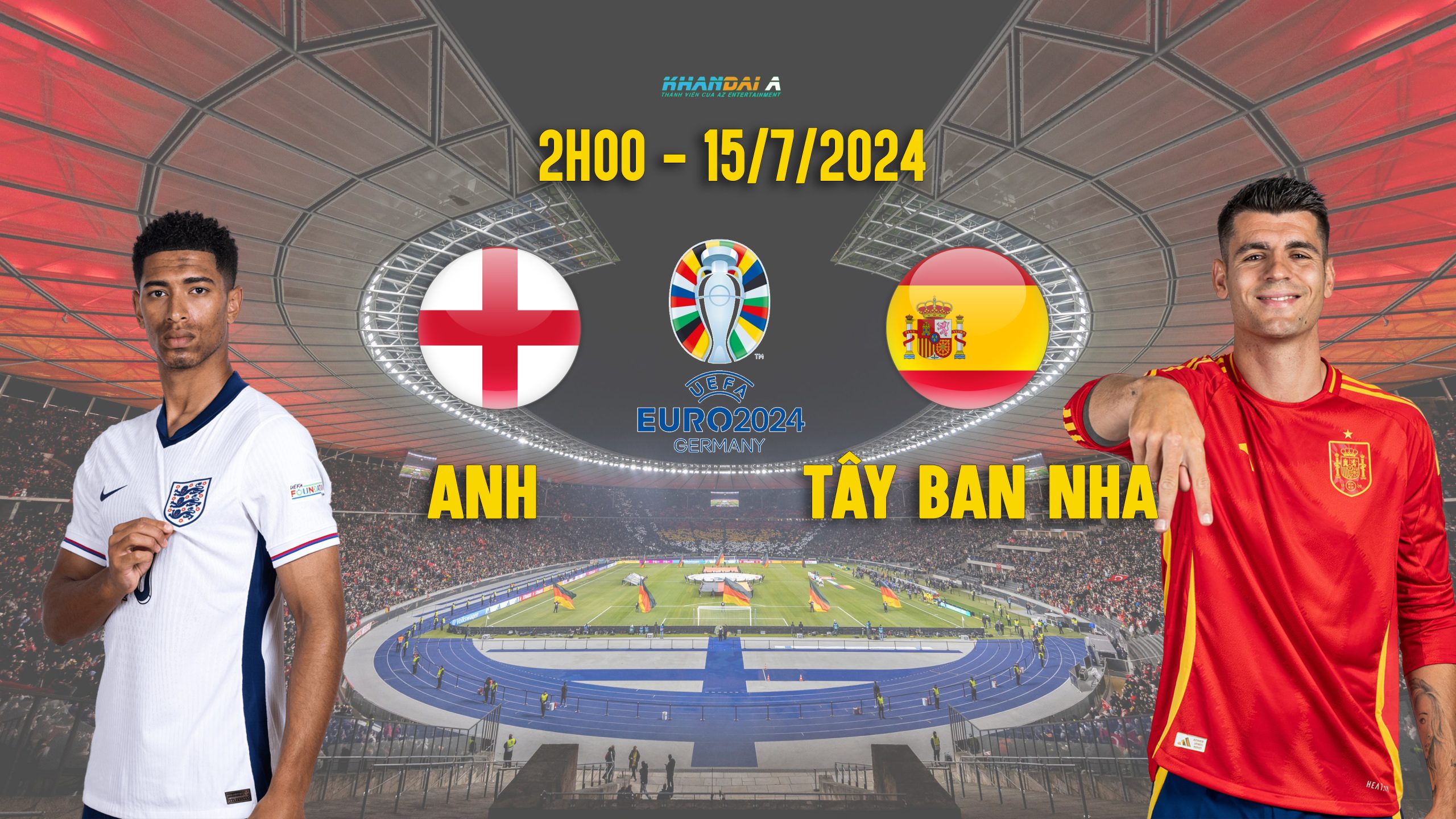 trực tiếp Anh vs Tây Ban Nha euro 2024