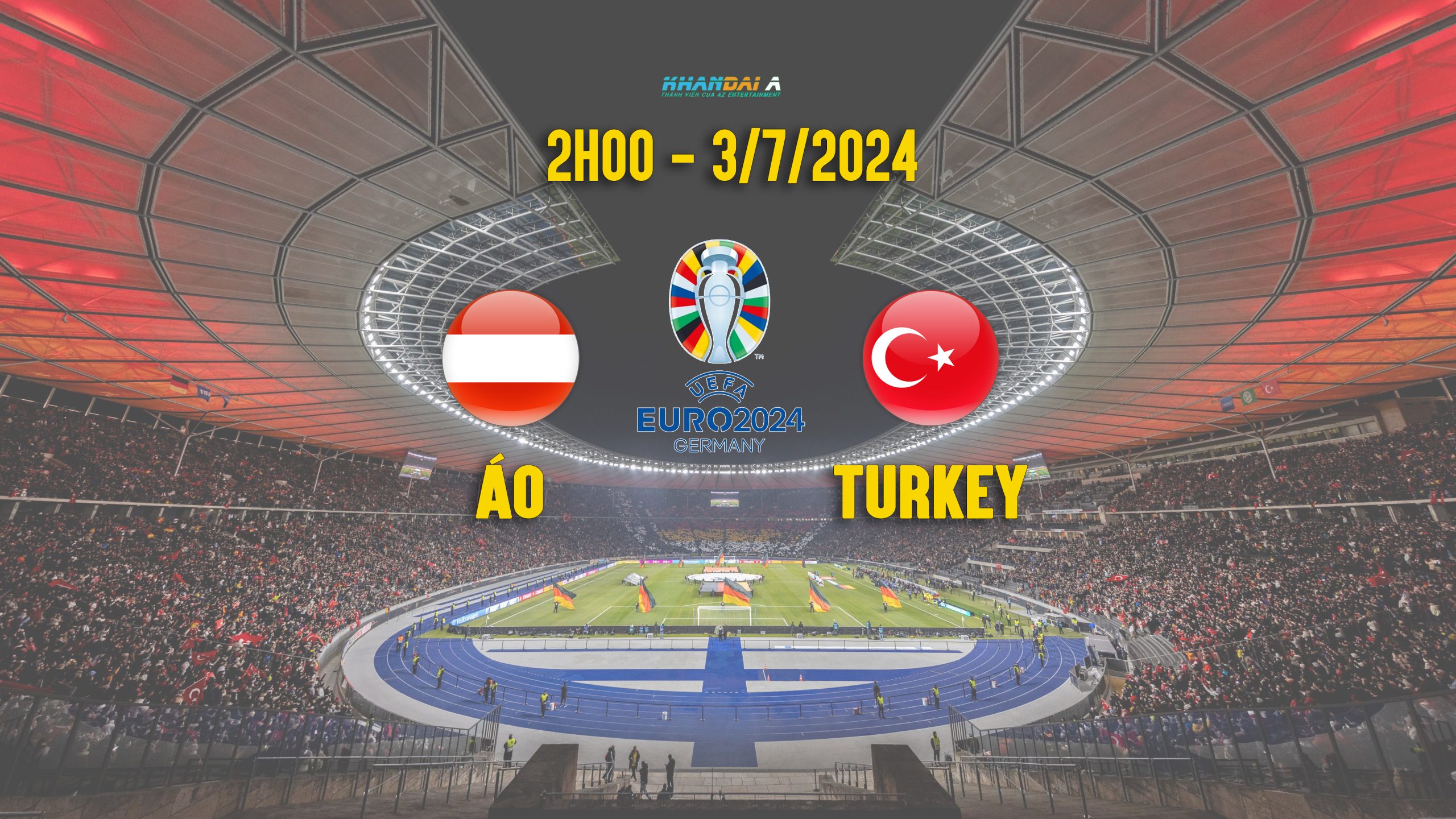 trực tiếp Áo vs Thổ Nhĩ Kỳ euro 2024