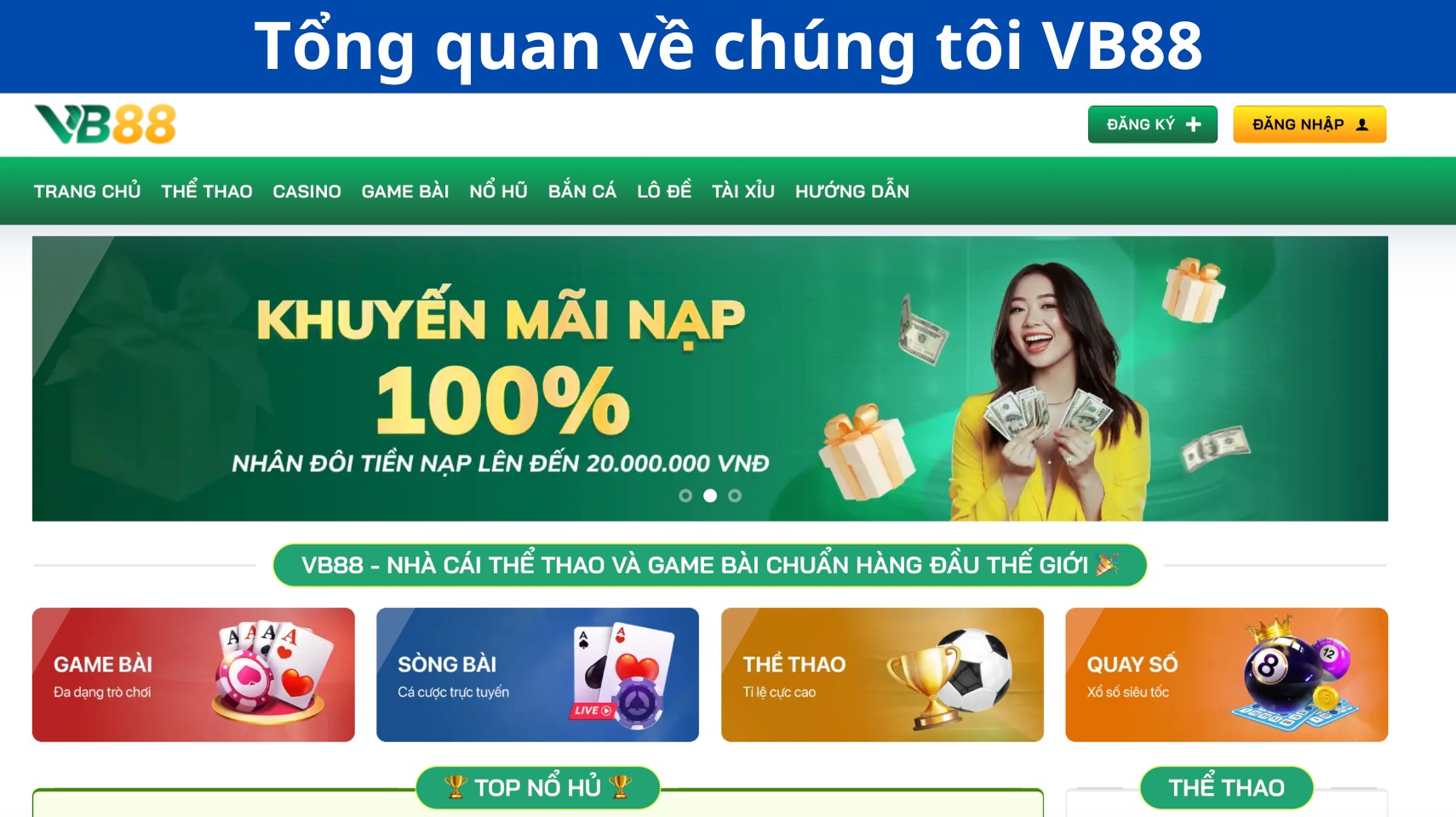 VB88 - Nhà cái thể thao, casino uy tín nhất hiện nay